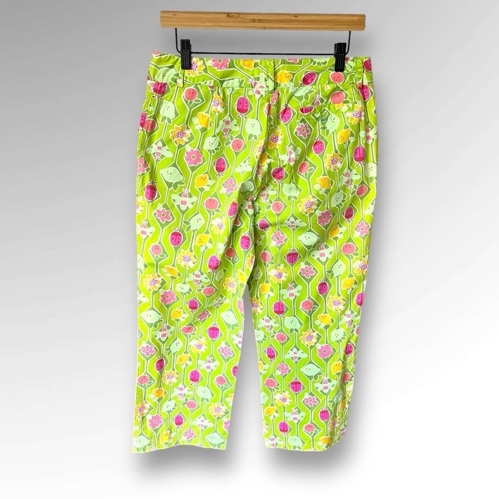 Lilly Pulitzer Pants Lady Bug Floral Womens Vintage - Picture 2 of 4